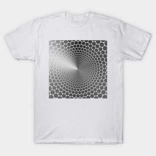 Optical Illusion Angle Gradient on White NOIR T-Shirt